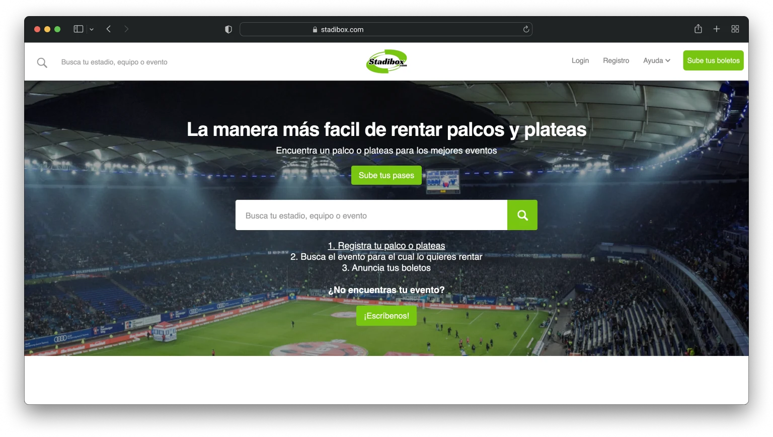 Screenshot of Stadibox project
