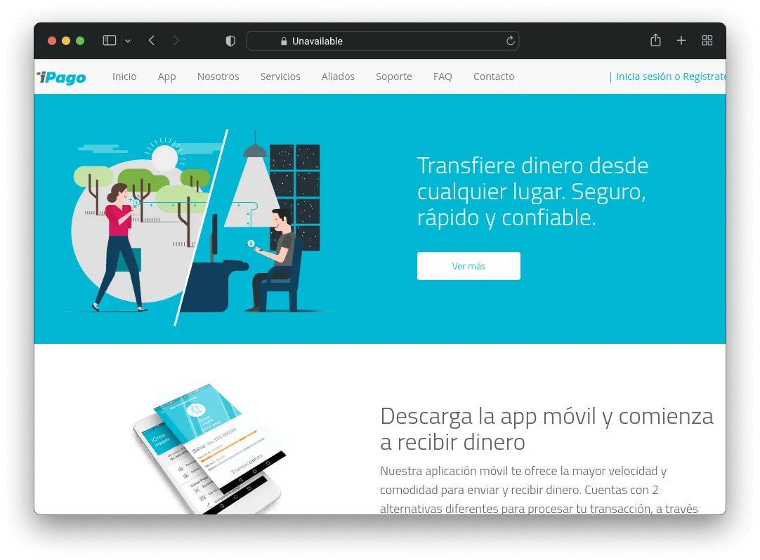 Screenshot of iPago project