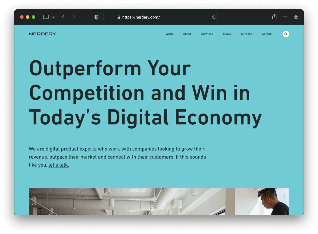 Screenshot of Nerdery project